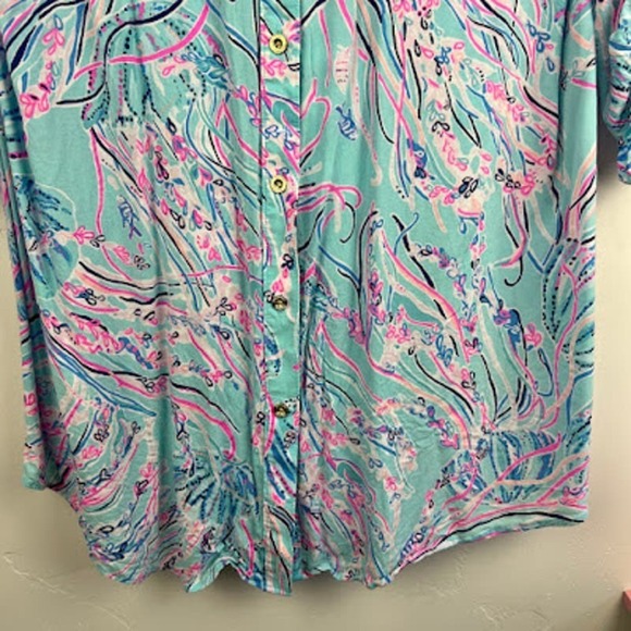 Lilly Pulitzer Natalie Shirtdress Cover-Up size small - Picture 4 of 9